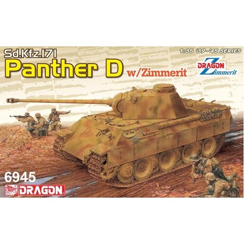 Dragon - 6945 1/35 Panther D w/Zimmerit (2 in 1) Plastic Model Kit