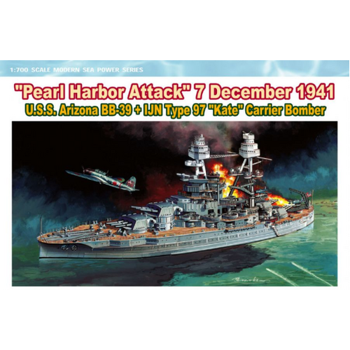Dragon - 7127 1/700 "Pearl Harbour Attack" U.S.S. Arizona BB-39 "Kate" Carrier Bomber