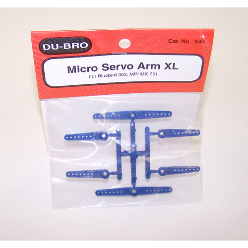 DUBRO 933 MICRO SERVO ARM XL (BLUEBIRD 303, MPI MX-30) (6PK)