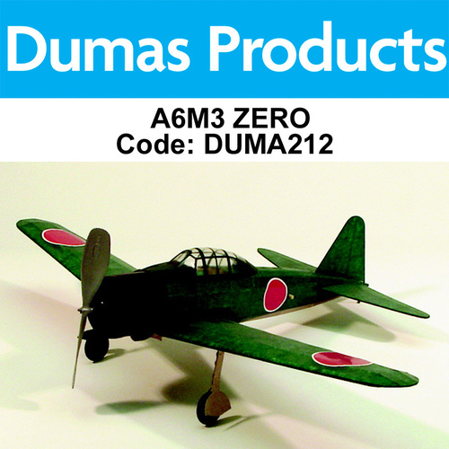 Dumas - A6M3 Zero Wooden Model Kit (Walnut Scale)