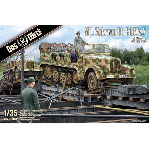 Das Werk 1/35 Mtl. Zgkrwg. 8t, Sd.Kfz. 7 w/ Crew Plastic Model Kit