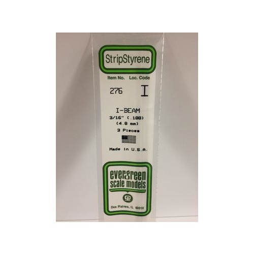 Evergreen - I-Beam .188 X 14 (4.8 X 356 mm) - #276