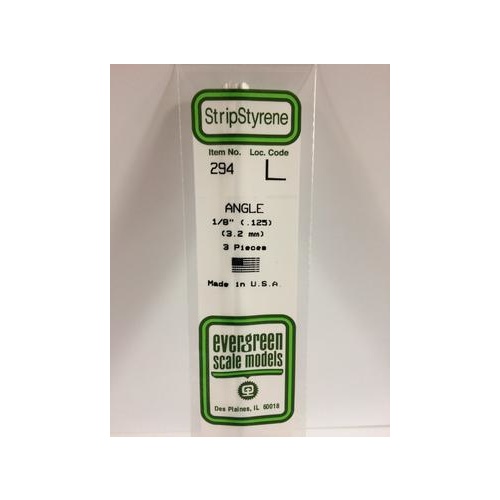 Evergreen - .125 Angle (1/8) (3/Pack) - #294