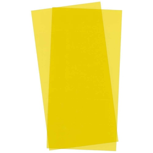 Evergreen - Clear Yellow Styrene Sheets - 6" x 12" (2 Pce) - #9904