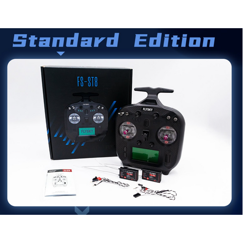 Flysky ST8 2.4G 8-CH Radio with 2 Receiver's,  fixed-wing, delta-wing, glider, helicopter, multi-axis, FPV, car model, engineering vehicle, robot,