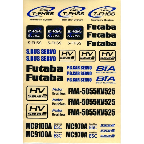 Futaba - Assorted Decal Sheet