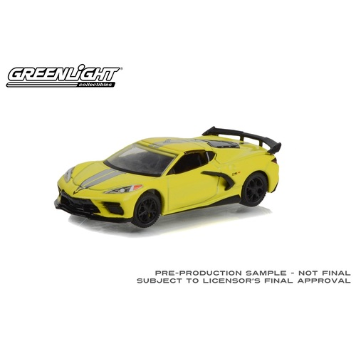 Greenlight Collectibles - 1/64 (6pcs) Accelerate Yellow 2022 Chev Corvette C8 Stingray Coupe IMSA GTLM Championship Edition - GL30321