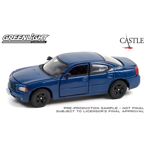 Greenlight Collectibles - 1/43 Castle 2006 Dodge Charger - (2009-16 TV Series) - Detective Kate Beckett's - Midnight Blue Pearlcoat Movie - GL86604