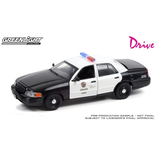 Greenlight Collectibles - 1/43 Drive (2011) 2001 Ford Crown Victoria Police Interceptor - Los Angeles Police Department (LAPD) Movie - GL86609