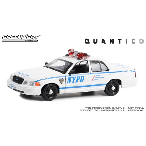 Greenlight Collectibles - 1/43 Quantico (2015-18 TV Series) - 2003 Ford Crown Victoria Police Interceptor New York City Police Department (NYPD) Movie