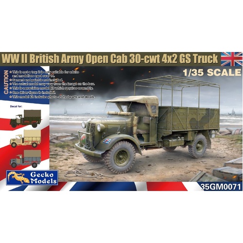 Gecko - 1/35 WWII British Army Open Cab 30-cwt 4x2 GS Truck Plastic Model Kit