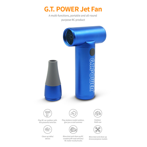 Jet fan Brushless motor lipo battery blue  
