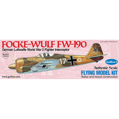 Guillows - Focke-Wulf FW-190 Balsa Kit 16.5in