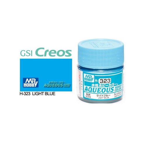 Mr Hobby - Aqueous Gloss Light Blue - Acrylic 10ml -  H-323