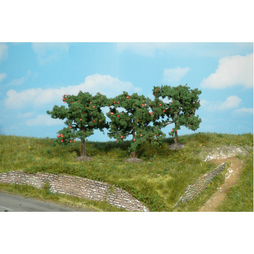 Heki - 3 Apple Trees 8cm W/Fruit