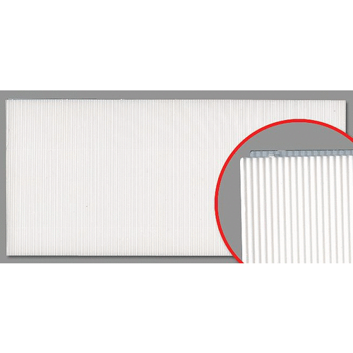 Heljan - OO Plastic Building Sheets - Corrugated Steel - White (24 x 11 cm)