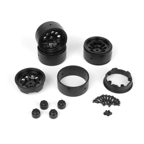 HPI CS-10 Beadlock Wheel 1.2in (Black/4pcs)