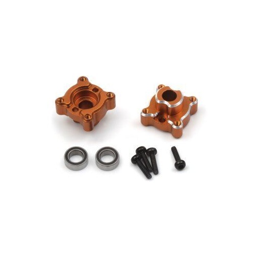 HPI Aluminum Rear Hub Set (Orange/2pcs)