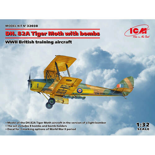 ICM - 1/32 DH. 82A Tiger Moth with bombs