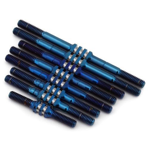 JConcepts RC10 Worlds Fin Titanium Turnbuckle Set (Blue) (8)