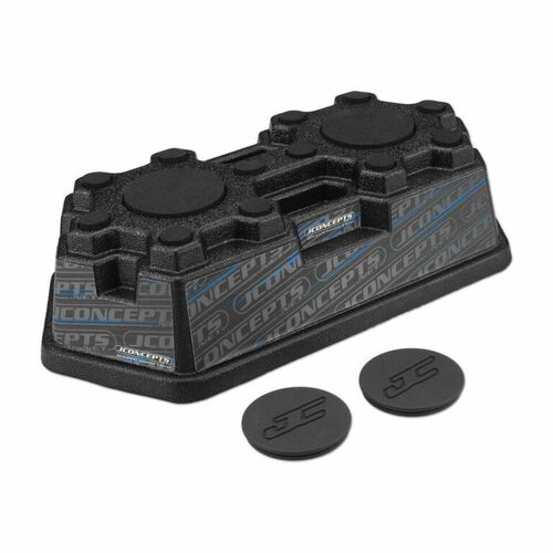 JConcepts - Finnisher car stand - matte black w/ pads and logo plugs