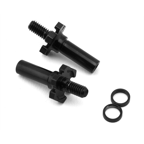 JConcepts RC10B7/RC10B7D Adjustable Titanium Front Axle (Black) (2)