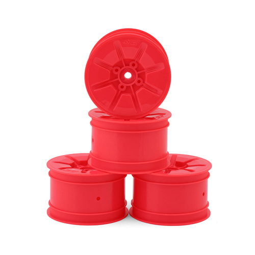 Pioneer - RC10B7 | RC10B7D 2.2 2wd | 4wd buggy rear wheel (retro pink) - 4pc (industry standard fit)