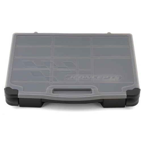 JConcepts Parts Storage Box (Black/Smoke Grey) (14.5x11x2.37")