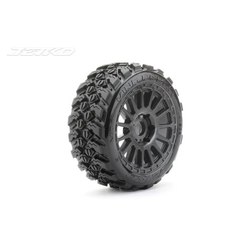 Jetko 1/8 Buggy EX-KING COBRA Tyres (Radia Rim/Black/Medium Soft/Belted) (2pcs) [1502RBMSGB]