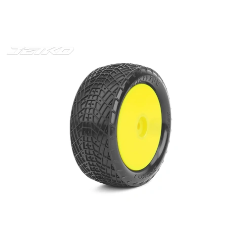 Jetko Positive 1/10 4WD Front Buggy Mounted Tires Medium Soft (Pre-Glued)