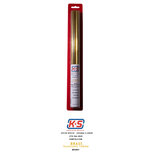 K&S Precision Metals - Med Brass Tubing Assortment - #3401