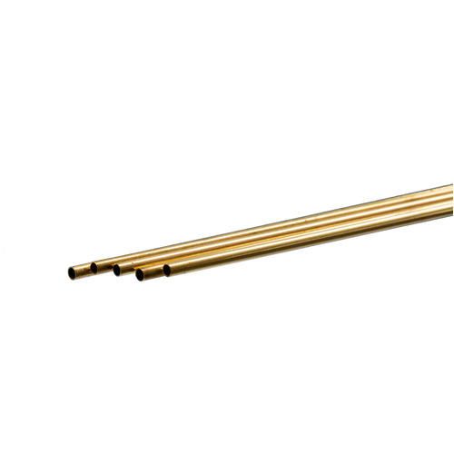 K&S Precision Metals - Thin Wall Brass Tube 3.5mm x 0.225mm Wall x 1m OD  1piece - #3935