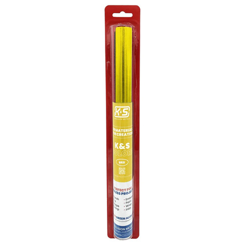 K&S Precision Metals 6055 Gold Aluminum Foil .004in Thick (36 Ga) x 12in Wide x 24in Long (1 Roll) - #6055