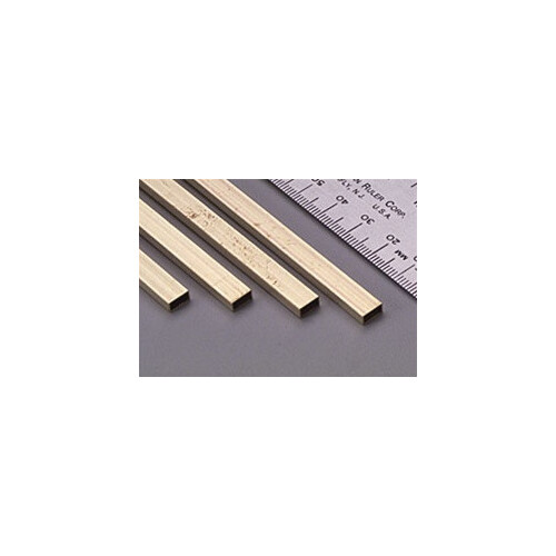 K&S Precision Metals - Rectangular Brass Tube 5/32in x 5/16in x 0.014in Wall 12in 1piece - #8266