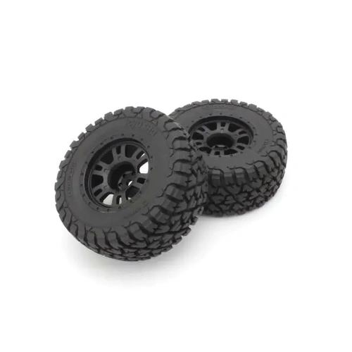 Kyosho - Pre-glued 2.4 inch tire and wheel set (KB10L/black/2 pieces) [KBTH002BK]