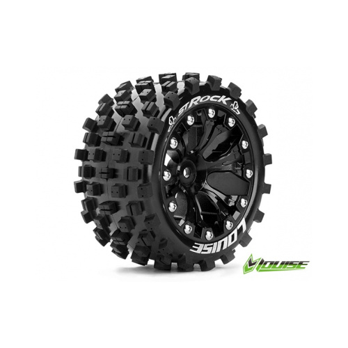 ST-Rock 2.8 Tyre w/rim Black 12mm hex"