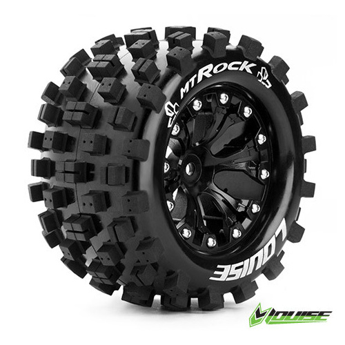 MT-Rock 2.8 tyre w/rim Black 12mm hex"