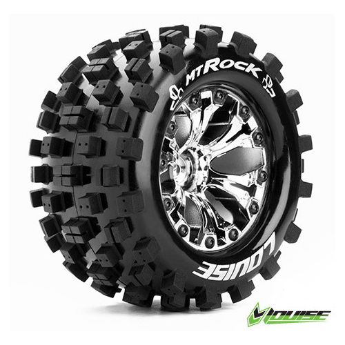 MT-Rock 2.8 tyre w/rim Chrome 12mm hex"