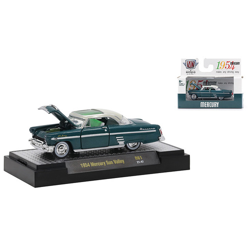 M2 Machines - 1/64 Auto-Thentics Release 61  - 1954 Mercury Sun Valley in Bloomfield Green with Arctic White Top
