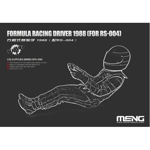 Meng - 1/12 Formula Racing Driver 1988 (For RS-004) Resin Model Kit