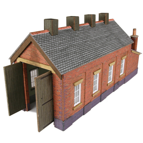 Metcalfe - N Red Brick Sgle Track Engine Shed