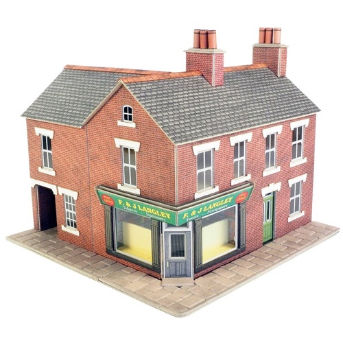 Metcalfe - Terraced Corner Shop Red Brick