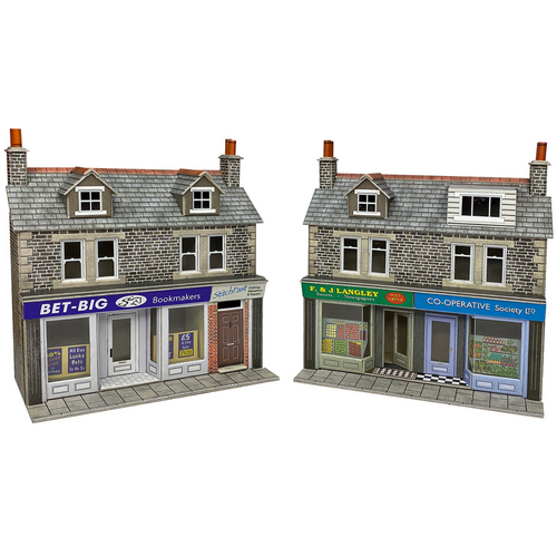 Metcalfe - HO/OO Terrace Shop Fronts Stone