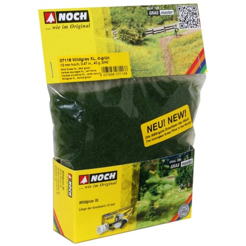 Noch - Wild Grass XL Dark Green, 12mm, 40g