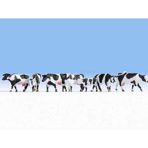 Noch - HO Black & White Cows (7) - 15725