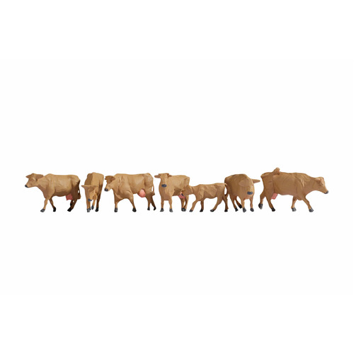 Noch - HO Cows - Brown (7 Pce) - 15727