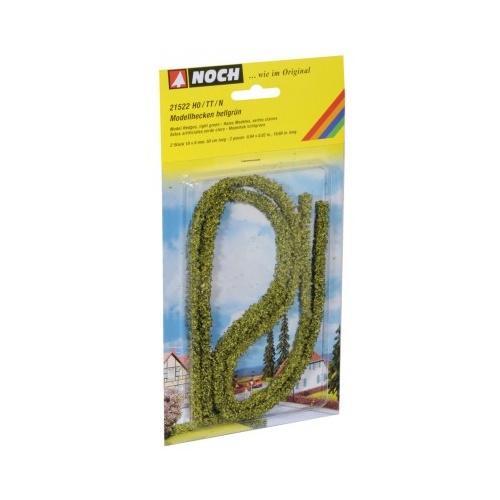 Noch - HO, TT, N Model Hedges Green, 2 Pieces, 1 x 0.6cm, Each 50cm Long