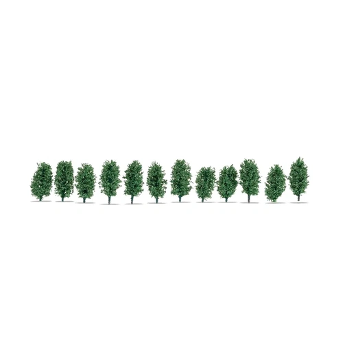 Noch - HO, TT, N Thuja Hedge 3cm High, 12 Pieces