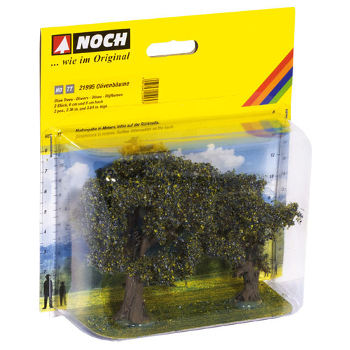 Noch - HO, TT Olive Trees 2 Pieces, 6 and 9cm High