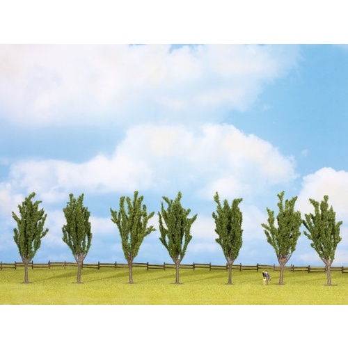 Noch - HO, TT, N, Z Poplars 7 Pieces, Approx. 12cm High